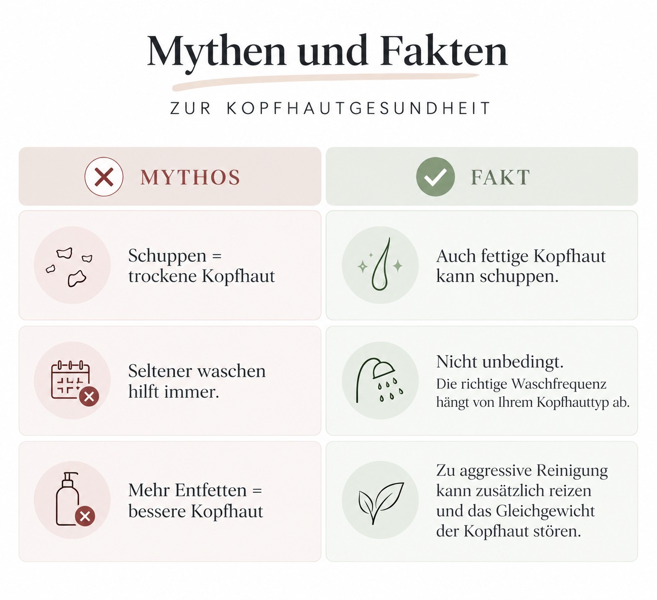 Mythen und Fakten zu Schuppen und fettiger Kopfhaut